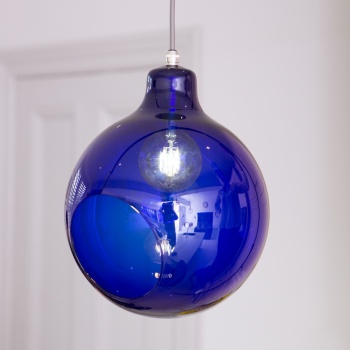 William Pendant Blue Glass Light